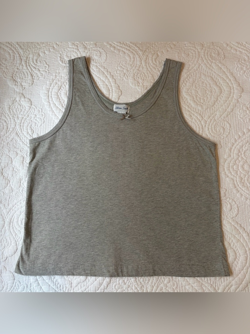 Allison Smith 90s Vintage Boxy Tank. Gray. Size: Large.